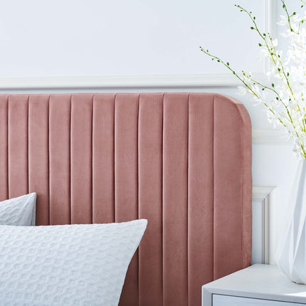 Modway MOD-6334 Celine Channel Tufted Performance Velvet Queen Platform Bed Modway