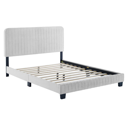 Modway MOD-6334 Celine Channel Tufted Performance Velvet Queen Platform Bed Modway