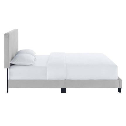 Modway MOD-6334 Celine Channel Tufted Performance Velvet Queen Platform Bed Modway