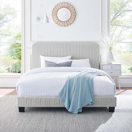 Modway MOD-6334 Celine Channel Tufted Performance Velvet Queen Platform Bed Modway