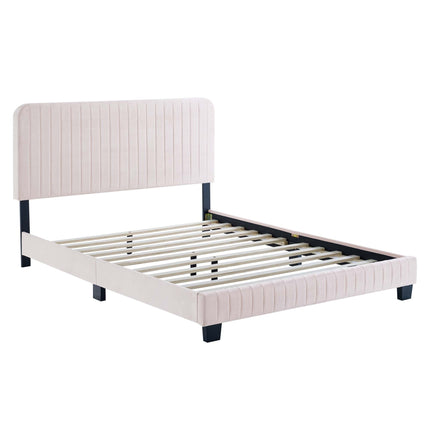 Modway MOD-6334 Celine Channel Tufted Performance Velvet Queen Platform Bed Modway