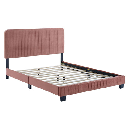 Modway MOD-6335 Celine Channel Tufted Performance Velvet Full Platform Bed Modway