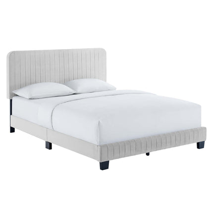 Modway MOD-6336 Celine Channel Tufted Performance Velvet Twin Platform Bed Modway