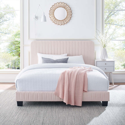 Modway MOD-6336 Celine Channel Tufted Performance Velvet Twin Platform Bed Modway