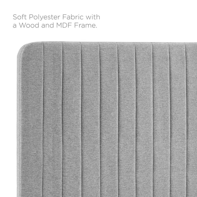 Modway MOD-6342 Milenna Channel Tufted Upholstered Fabric King/California King Headboard Modway