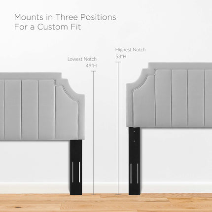 Modway MOD-6347 Alyona Channel Tufted Performance Velvet Full/Queen Headboard Modway