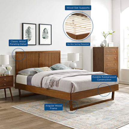 Modway MOD-6378 Alana Wood Queen Platform Bed With Angular Frame Modway