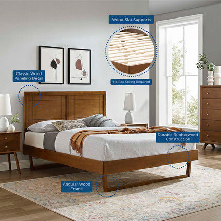 Modway MOD-6381 Marlee Wood Queen Platform Bed With Angular Frame Modway