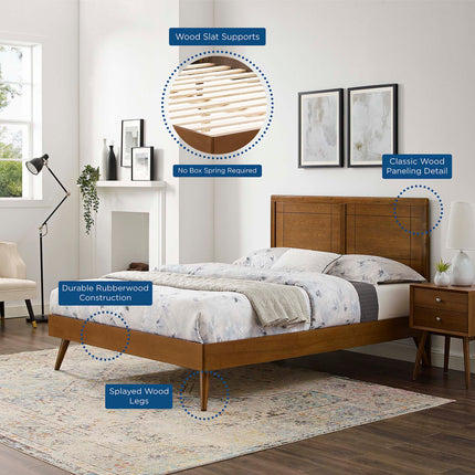 Modway MOD-6382 Marlee Wood Queen Platform Bed With Splayed Legs Modway