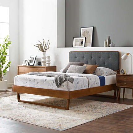 Modway MOD-6387 Bridgette Wood Queen Platform Bed With Angular Frame Modway