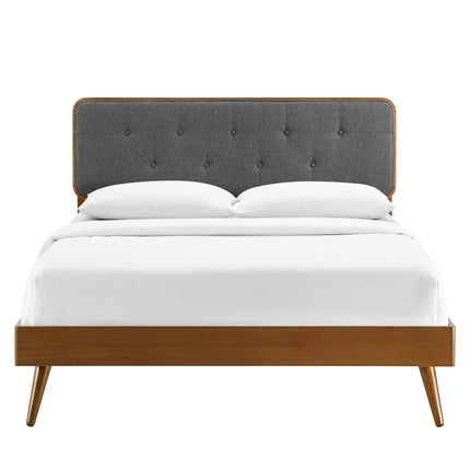 Modway MOD-6388 Bridgette Wood Queen Platform Bed With Splayed Legs Modway