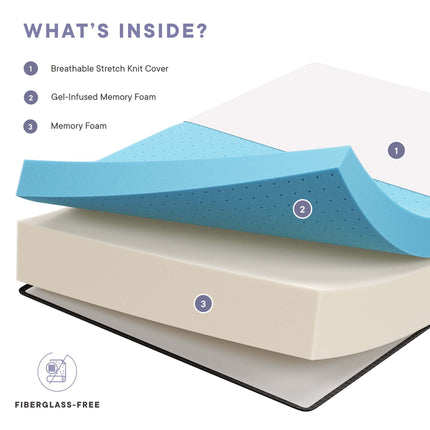 Modway MOD-6608 Aveline 16" Memory Foam Queen Mattress Modway