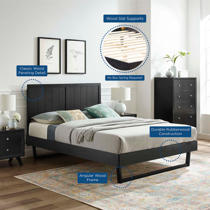 Modway MOD-6616 Alana Wood Full Platform Bed With Angular Frame Modway