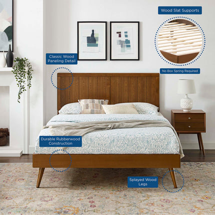 Modway MOD-6619 Alana Wood Full Platform Bed With Splayed Legs Modway