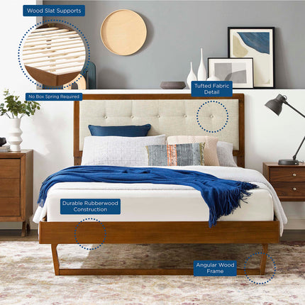 Modway MOD-6635 Willow Wood King Platform Bed With Angular Frame Modway