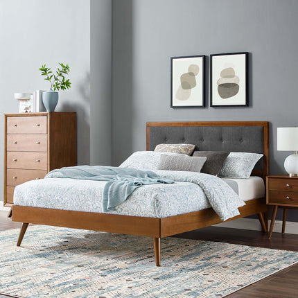 Modway MOD-6637 Willow Wood Full Platform Bed With Splayed Legs Modway