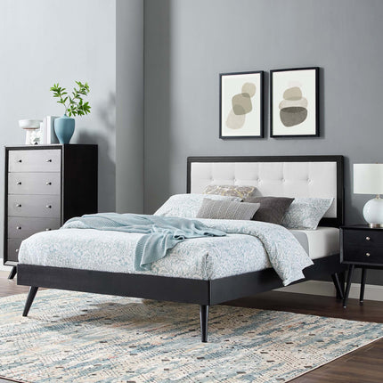Modway MOD-6638 Willow Wood King Platform Bed With Splayed Legs Modway