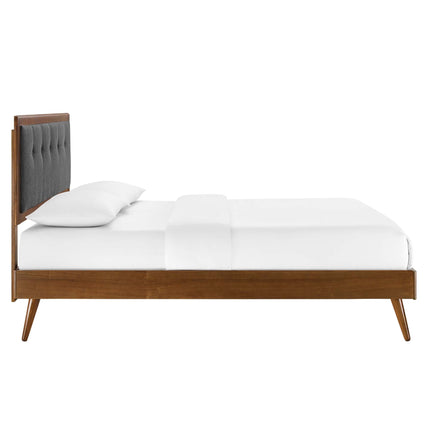 Modway MOD-6638 Willow Wood King Platform Bed With Splayed Legs Modway