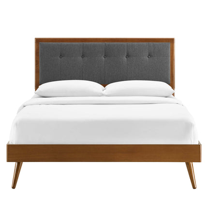 Modway MOD-6638 Willow Wood King Platform Bed With Splayed Legs Modway