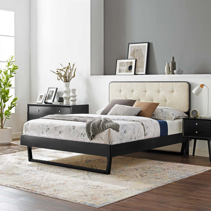 Modway MOD-6643 Bridgette Wood Full Platform Bed With Angular Frame Modway