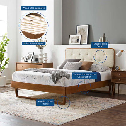 Modway MOD-6645 Bridgette Wood Twin Platform Bed With Angular Frame Modway