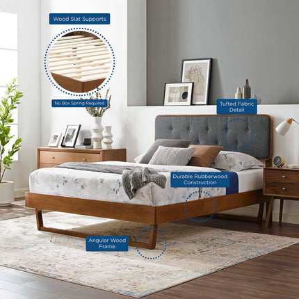 Modway MOD-6645 Bridgette Wood Twin Platform Bed With Angular Frame Modway