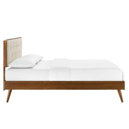 Modway MOD-6647 Bridgette Wood King Platform Bed With Splayed Legs Modway