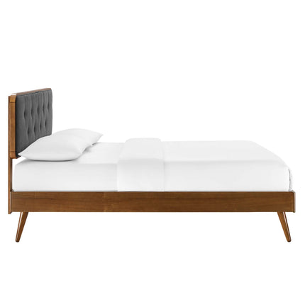 Modway MOD-6647 Bridgette Wood King Platform Bed With Splayed Legs Modway