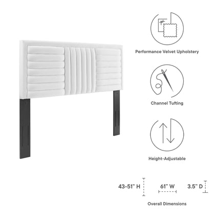 Modway MOD-6665 Believe Channel Tufted Performance Velvet Full/Queen Headboard Modway