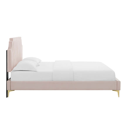 Modway MOD-6712 Sienna Performance Velvet Queen Platform Bed - Plaza Home Decor