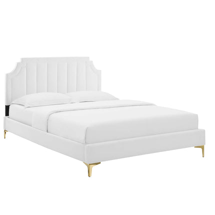 Modway MOD-6712 Sienna Performance Velvet Queen Platform Bed - Plaza Home Decor