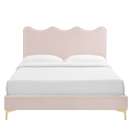 Modway MOD-6727 Current Performance Velvet Twin Platform Bed Modway