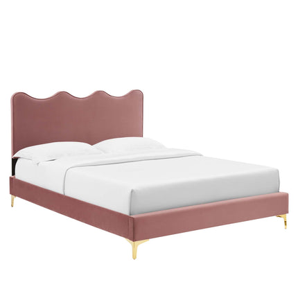 Modway MOD-6730 Current Performance Velvet Full Platform Bed Modway