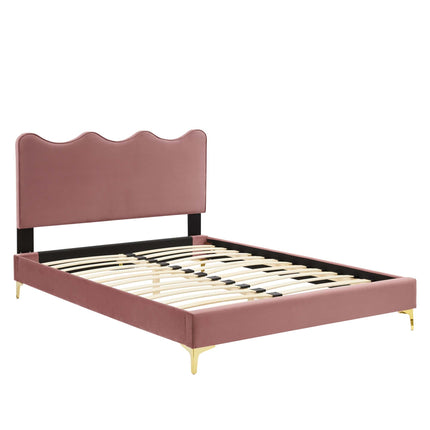 Modway MOD-6730 Current Performance Velvet Full Platform Bed Modway