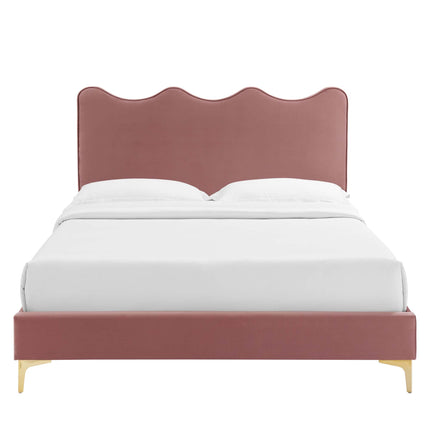 Modway MOD-6730 Current Performance Velvet Full Platform Bed Modway