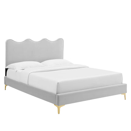 Modway MOD-6730 Current Performance Velvet Full Platform Bed Modway