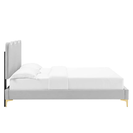 Modway MOD-6730 Current Performance Velvet Full Platform Bed Modway