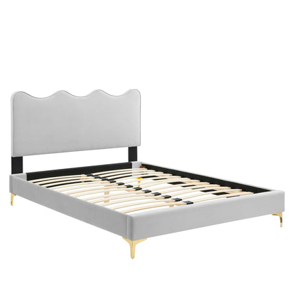 Modway MOD-6730 Current Performance Velvet Full Platform Bed Modway