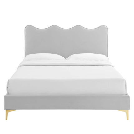 Modway MOD-6730 Current Performance Velvet Full Platform Bed Modway
