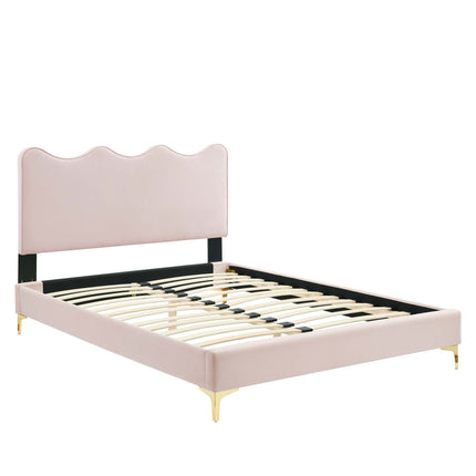 Modway MOD-6730 Current Performance Velvet Full Platform Bed Modway