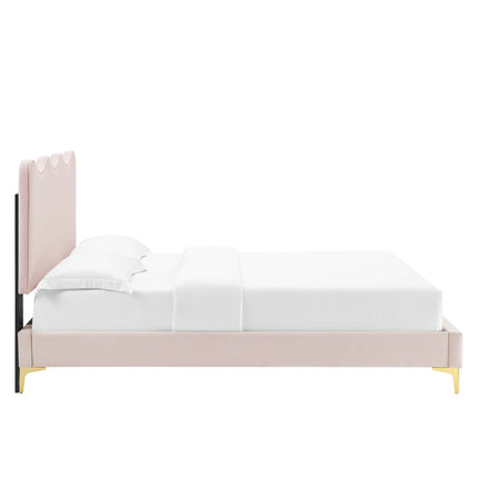 Modway MOD-6730 Current Performance Velvet Full Platform Bed Modway