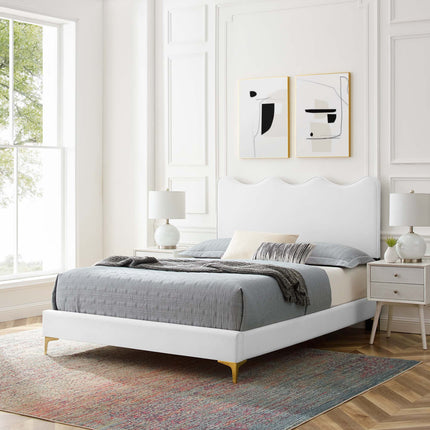 Modway MOD-6730 Current Performance Velvet Full Platform Bed Modway