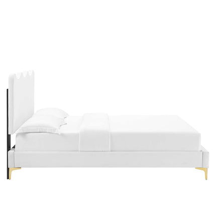 Modway MOD-6730 Current Performance Velvet Full Platform Bed Modway