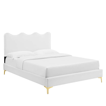 Modway MOD-6733 Current Performance Velvet Queen Platform Bed Modway