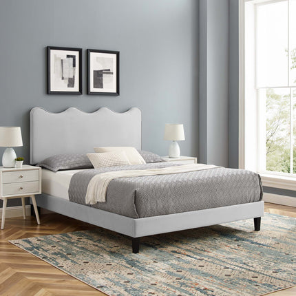 Modway MOD-6738 Current Performance Velvet King Platform Bed Modway