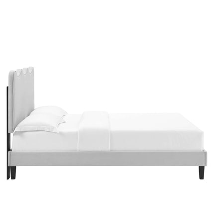 Modway MOD-6738 Current Performance Velvet King Platform Bed Modway