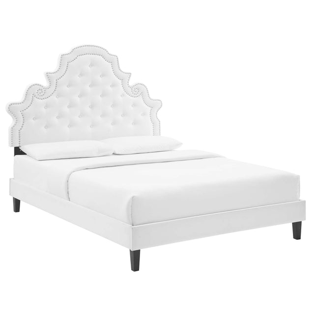 Modway MOD-6756 Gwyneth Tufted Performance Velvet Twin Platform Bed Modway