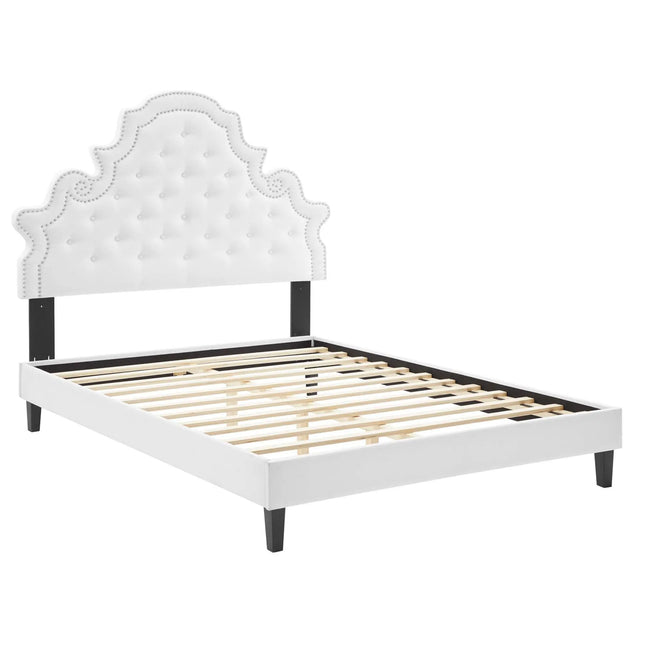 Modway MOD-6756 Gwyneth Tufted Performance Velvet Twin Platform Bed Modway