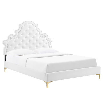 Modway MOD-6757 Gwyneth Tufted Performance Velvet Full Platform Bed Modway