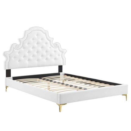Modway MOD-6757 Gwyneth Tufted Performance Velvet Full Platform Bed Modway
